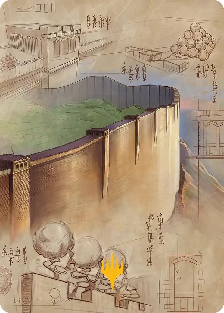 The Walls of Ba Sing Se Art Card (Gold-Stamped Planeswalker Symbol) [Avatar: The Last Airbender Art Series] | Odin's Place