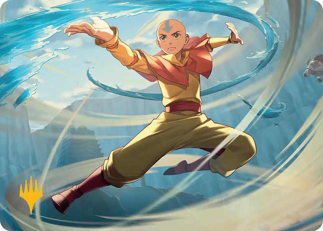 Aang, Swift Savior Art Card (Gold-Stamped Planeswalker Symbol) [Avatar: The Last Airbender Art Series] | Odin's Place