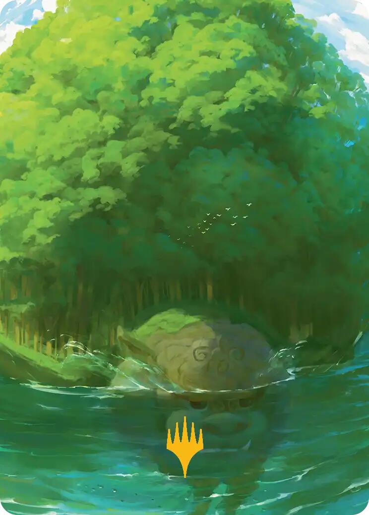 Forest Art Card (Gold-Stamped Planeswalker Symbol) [Avatar: The Last Airbender Art Series] | Odin's Place