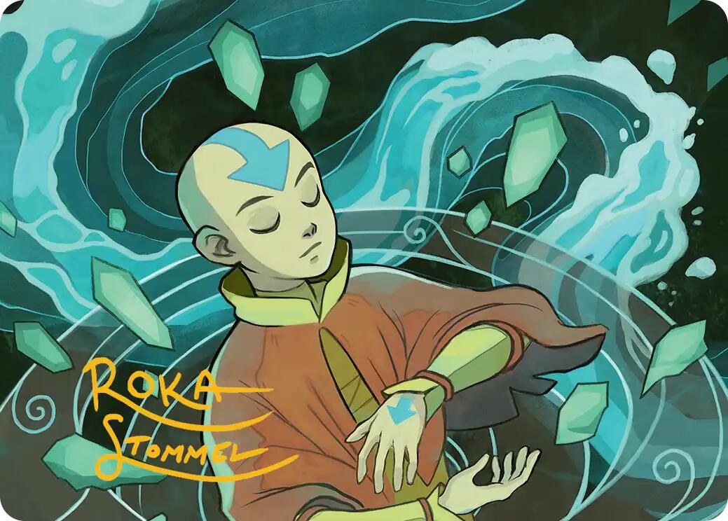 Aang, at the Crossroads Art Card (Gold-Stamped Signature) [Avatar: The Last Airbender Art Series] | Odin's Place