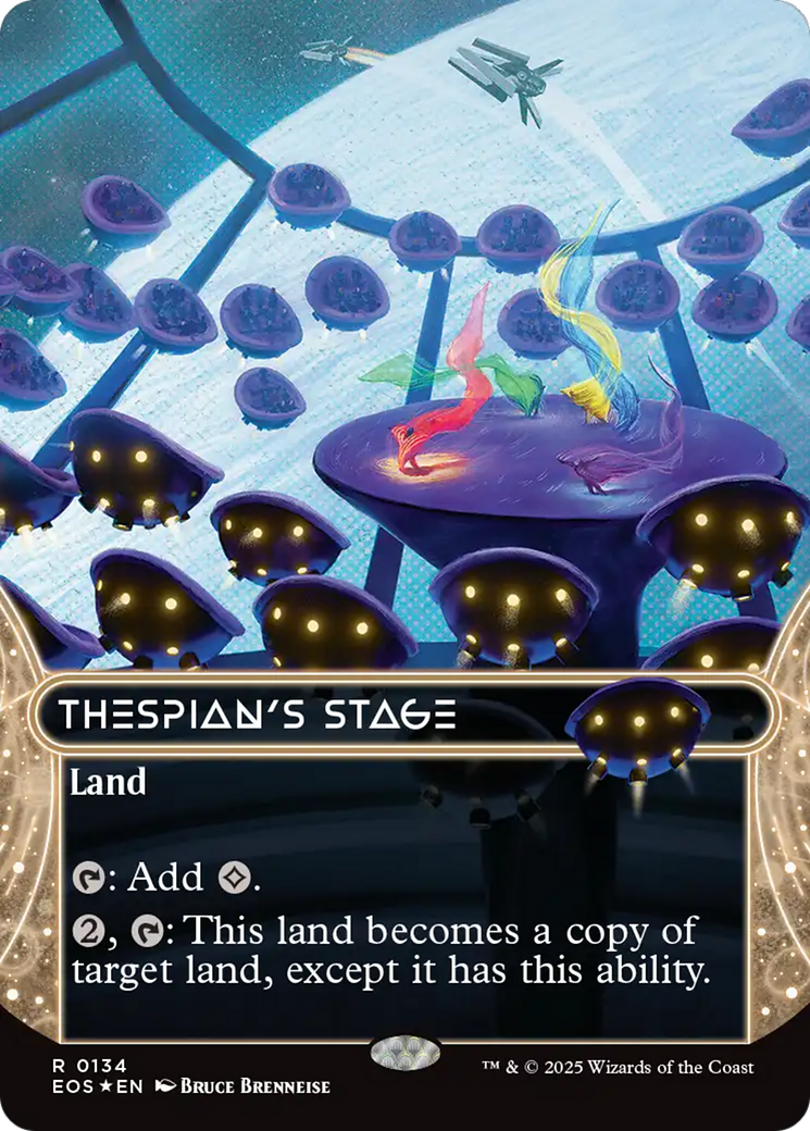 Thespian's Stage (0134) (Borderless) (Galaxy Foil) [Edge of Eternities: Stellar Sights] | Odin's Place