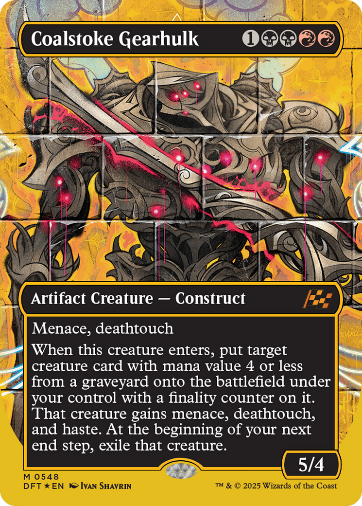Coalstoke Gearhulk (Borderless) (First-Place Foil) [Aetherdrift] | Odin's Place