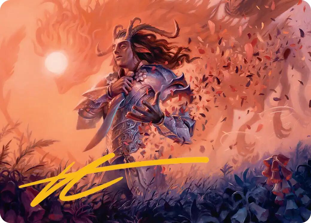 Rhys, the Evermore Art Card (Gold-Stamped Signature) [Lorwyn Eclipsed Art Series] | Odin's Place
