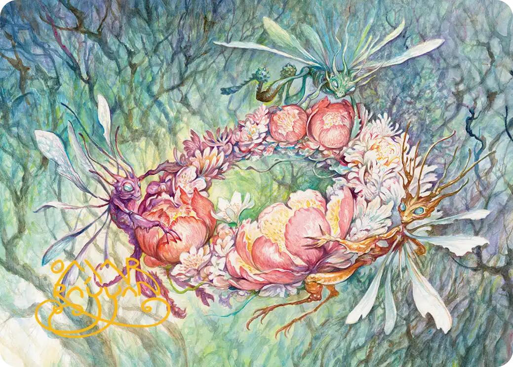 Grave Venerations Art Card (Gold-Stamped Signature) [Lorwyn Eclipsed Art Series] | Odin's Place