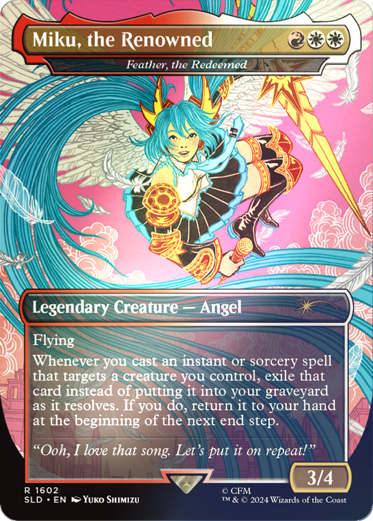 Miku, the Renowned - Feather, the Redeemed (Rainbow Foil) [Secret Lair Drop Series] | Odin's Place