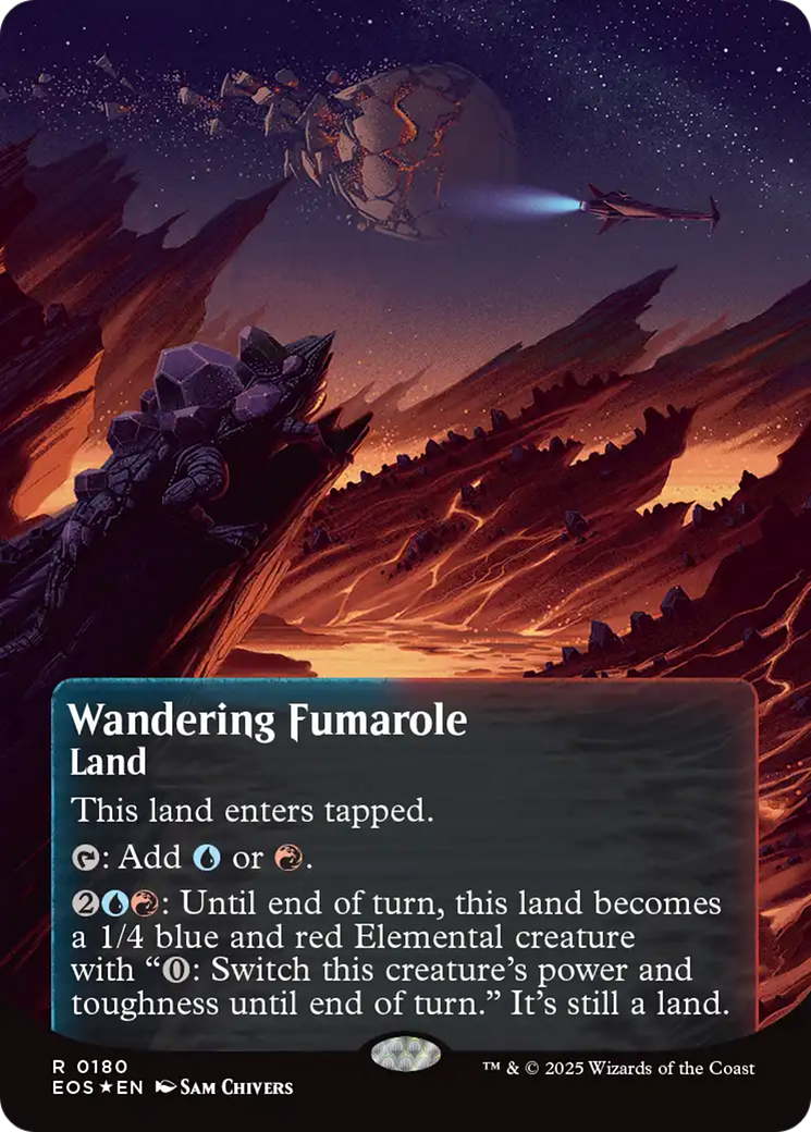 Wandering Fumarole (0180) (Borderless) (Galaxy Foil) [Edge of Eternities: Stellar Sights] | Odin's Place