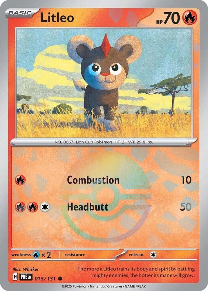 Litleo (015/131) (Poke Ball Pattern) [Scarlet & Violet: Prismatic Evolutions] | Odin's Place