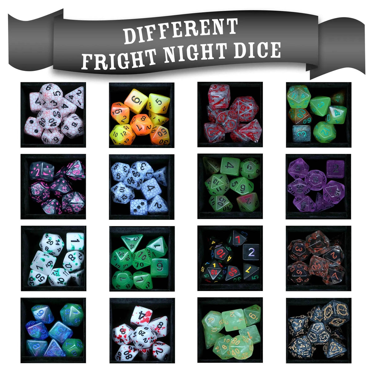 1985 Games: Fright Night Mystery Dice – Spooky Dice, Pin and Sticker Blind Bag | Odin's Place