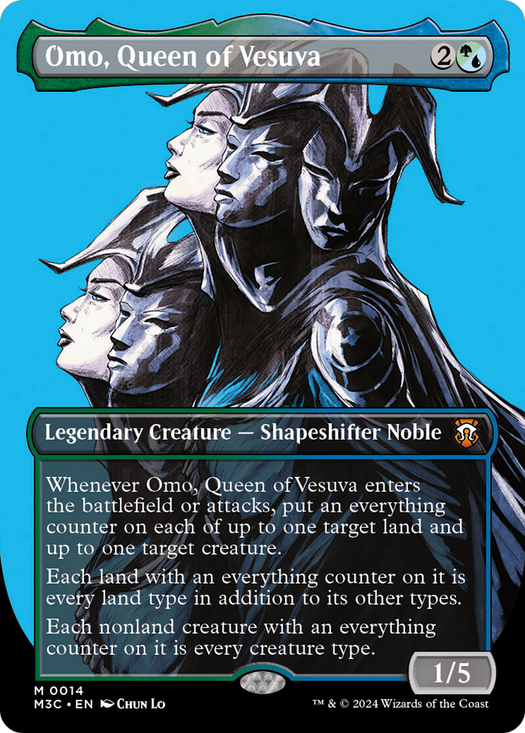 Omo, Queen of Vesuva (Borderless) (Ripple Foil) [Modern Horizons 3 Commander] | Odin's Place