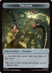 Spider // Treasure Double-Sided Token [Marvel's Spider-Man Tokens] | Odin's Place