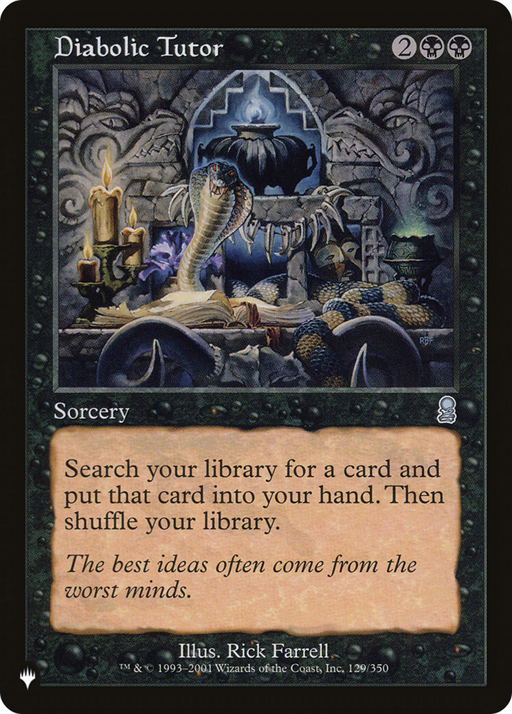 Diabolic Tutor [The List] | Odin's Place