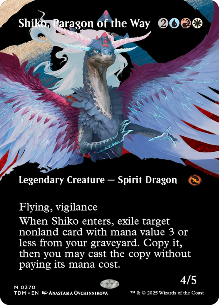 Shiko, Paragon of the Way (Borderless) [Tarkir: Dragonstorm] | Odin's Place