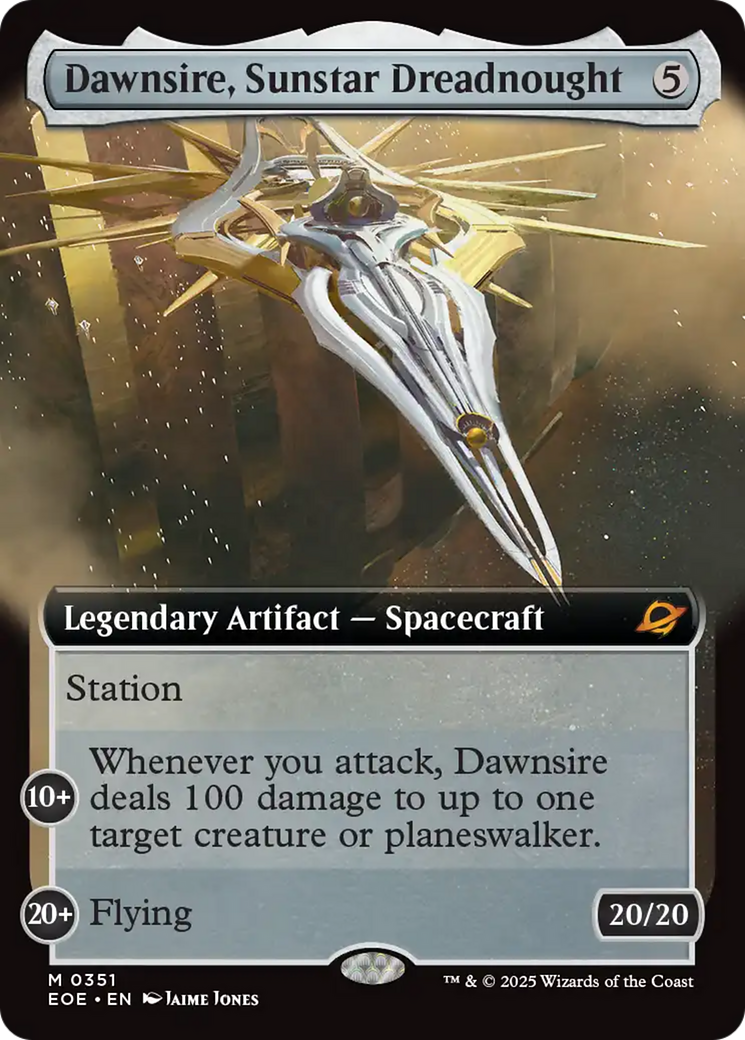 Dawnsire, Sunstar Dreadnought (Extended Art) [Edge of Eternities] | Odin's Place