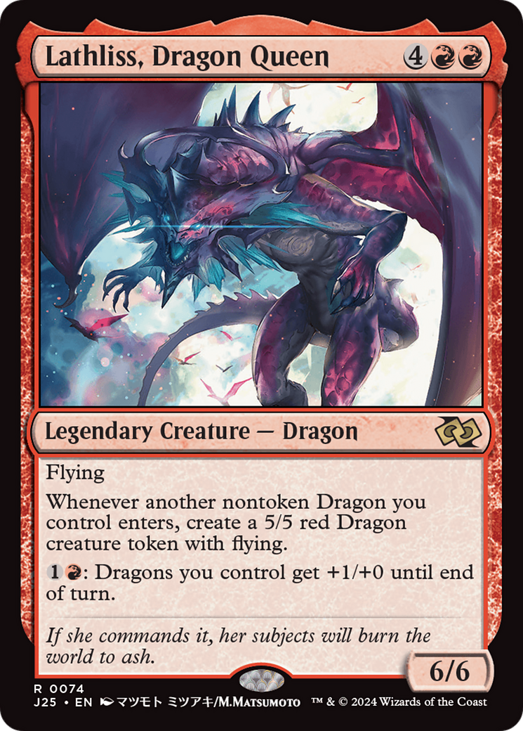 Lathliss, Dragon Queen (Anime) [Foundations Jumpstart] | Odin's Place