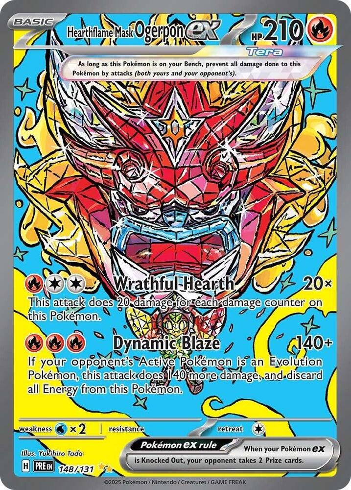 Hearthflame Mask Ogerpon ex (148/131) [Scarlet & Violet: Prismatic Evolutions] | Odin's Place
