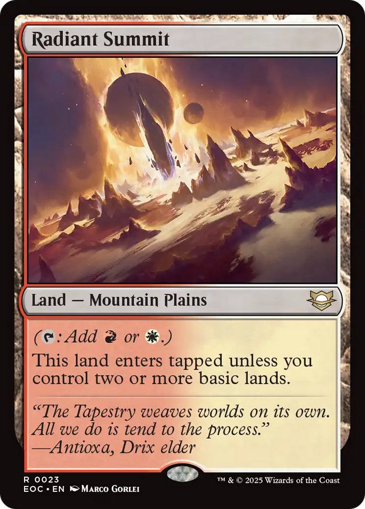 Radiant Summit [Edge of Eternities Commander] | Odin's Place
