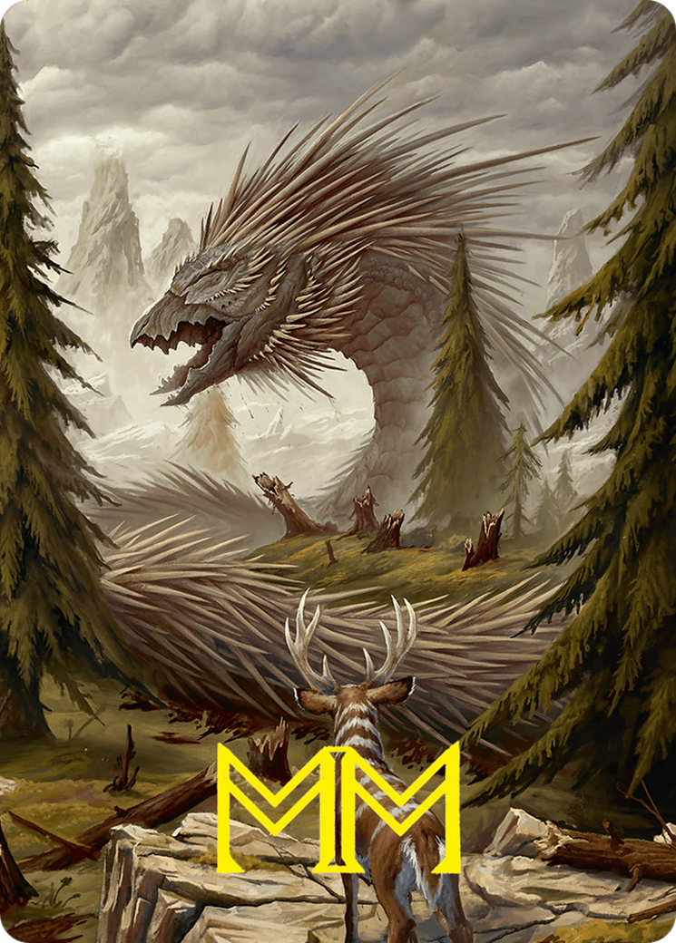 Quilled Greatwurm Art Card (44/54) (Gold-Stamped Signature) [Foundations Art Series] | Odin's Place