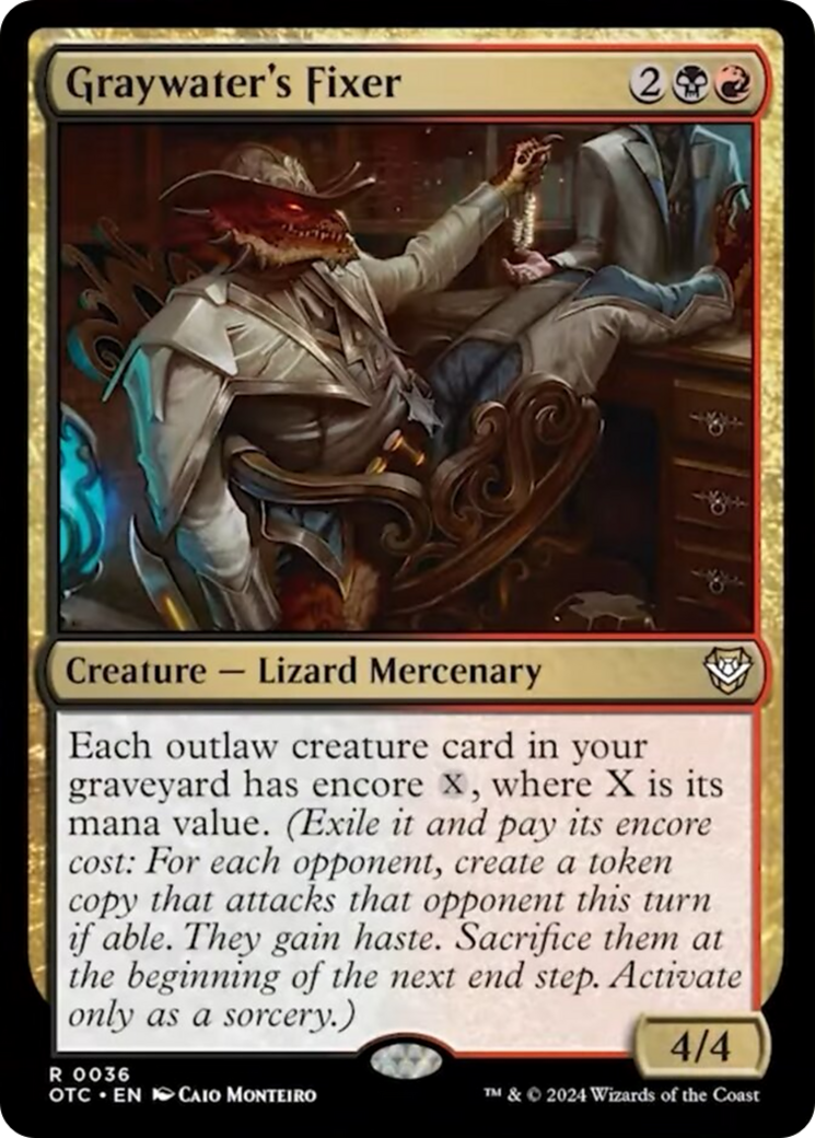 Graywater's Fixer [Outlaws of Thunder Junction Commander] | Odin's Place