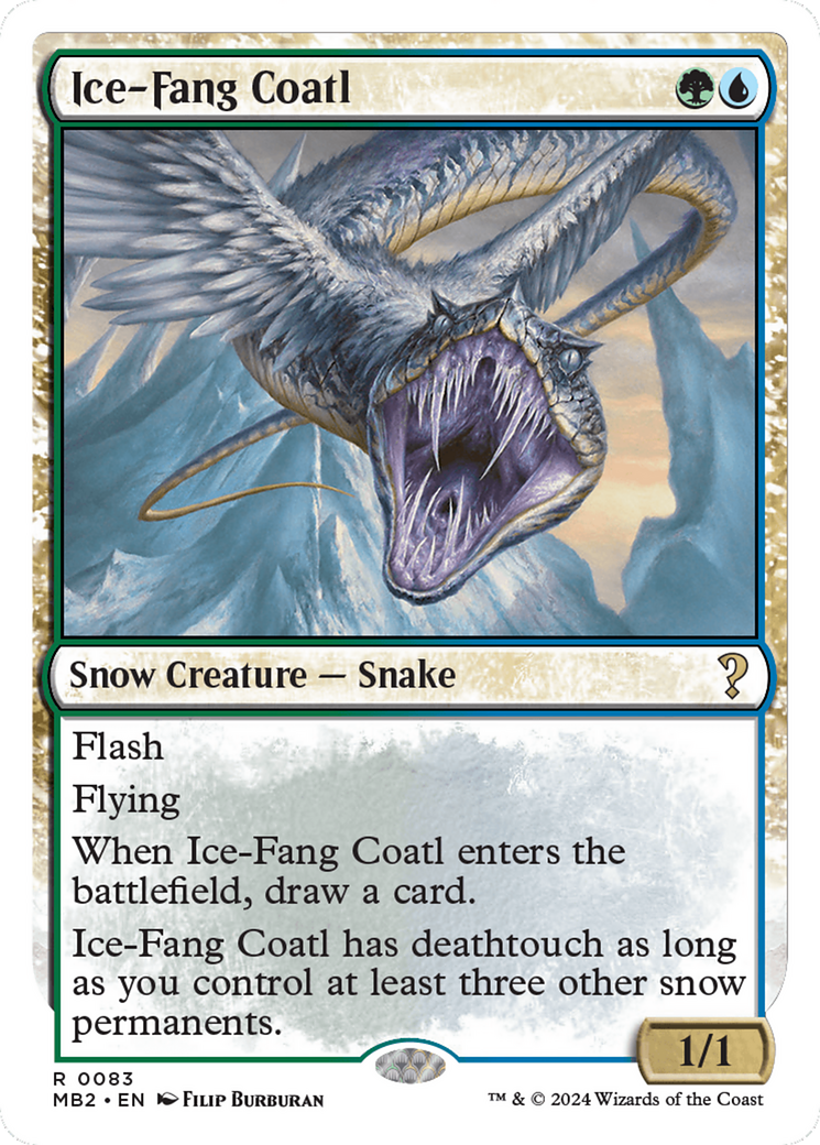 Ice-Fang Coatl (White Border) [Mystery Booster 2] | Odin's Place