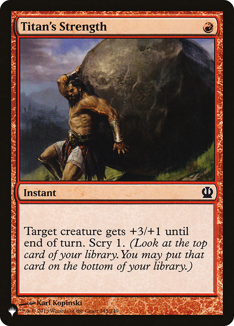 Titan's Strength [The List] | Odin's Place