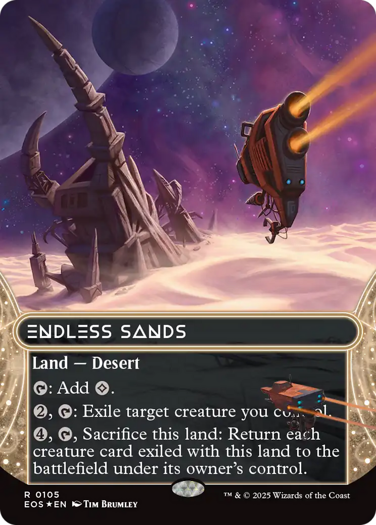 Endless Sands (0105) (Borderless) (Galaxy Foil) [Edge of Eternities: Stellar Sights] | Odin's Place