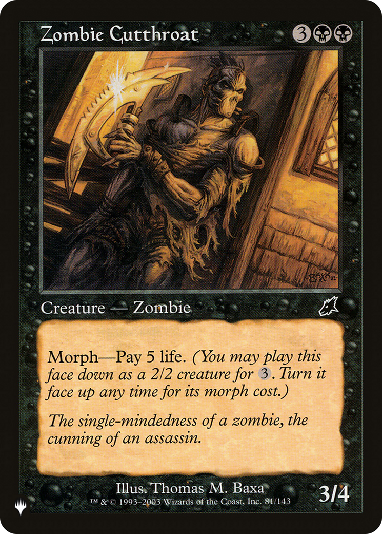 Zombie Cutthroat [The List] | Odin's Place