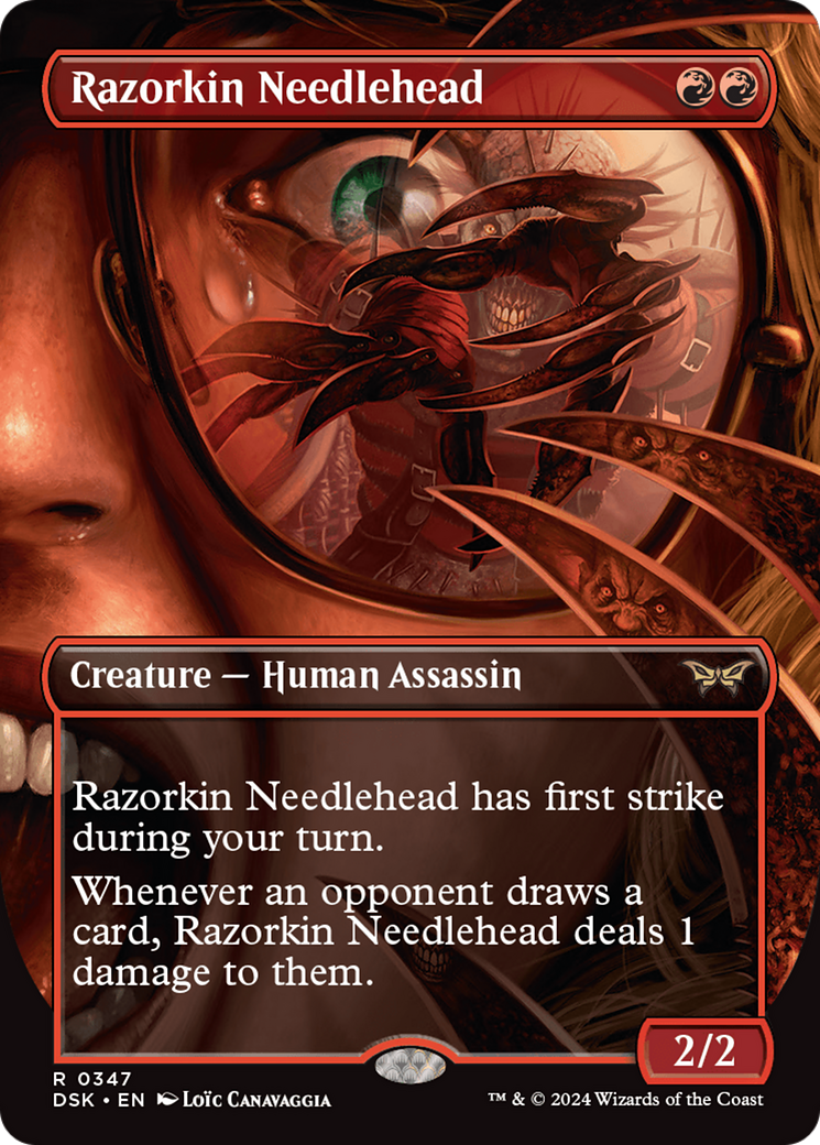 Razorkin Needlehead (Borderless) [Duskmourn: House of Horror] | Odin's Place