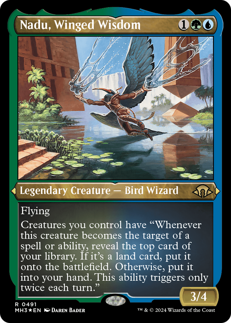 Nadu, Winged Wisdom (Foil Etched) [Modern Horizons 3] | Odin's Place