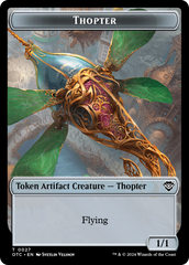 Thopter // Manifest Double-Sided Token [Outlaws of Thunder Junction Commander Tokens] | Odin's Place