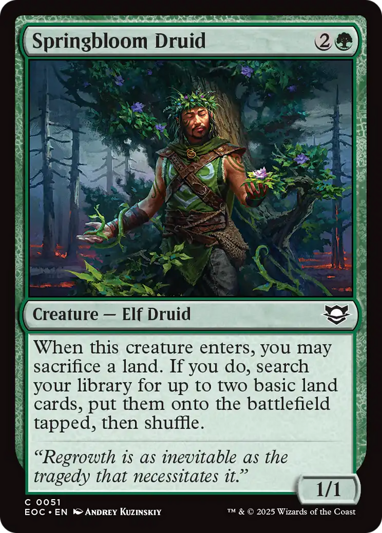 Springbloom Druid [Edge of Eternities Commander] | Odin's Place