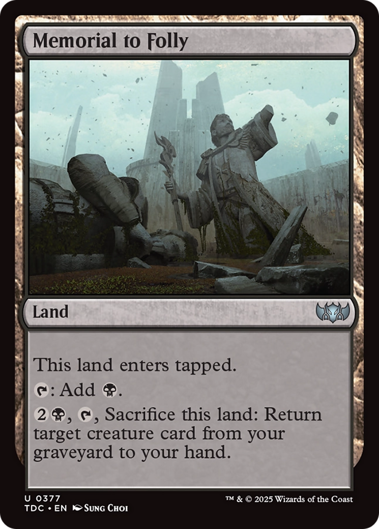 Memorial to Folly [Tarkir: Dragonstorm Commander] | Odin's Place