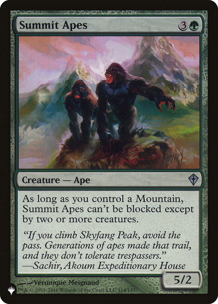 Summit Apes [The List] | Odin's Place