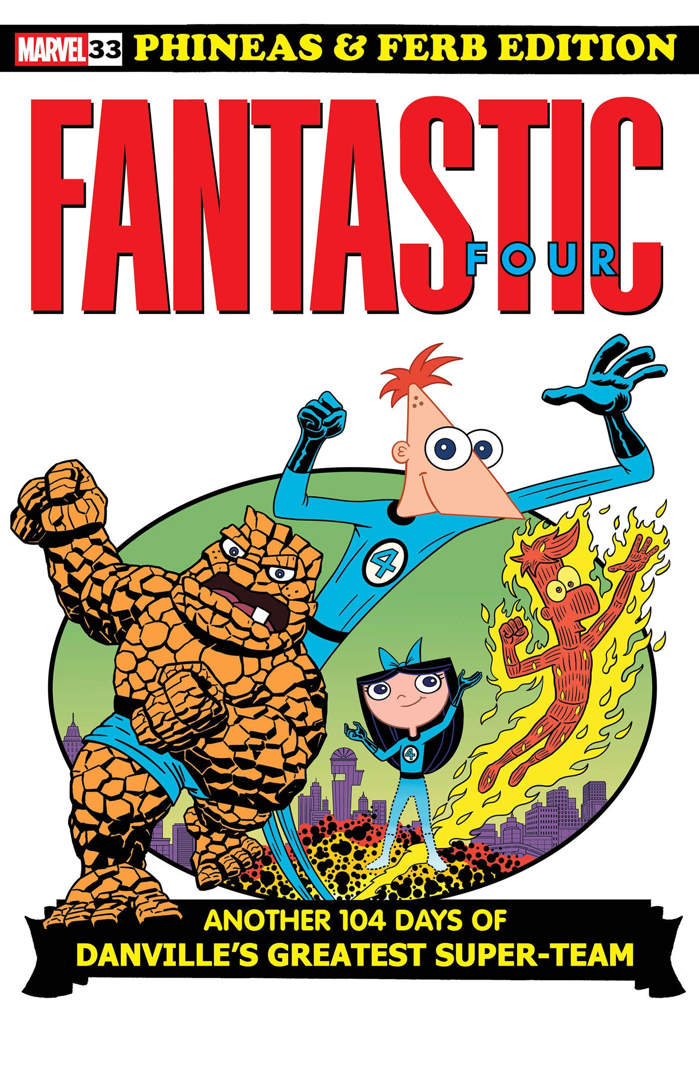 Fantastic Four #33 Dan Povenmire Phineas And Ferb Variant [Doom] | Odin's Place