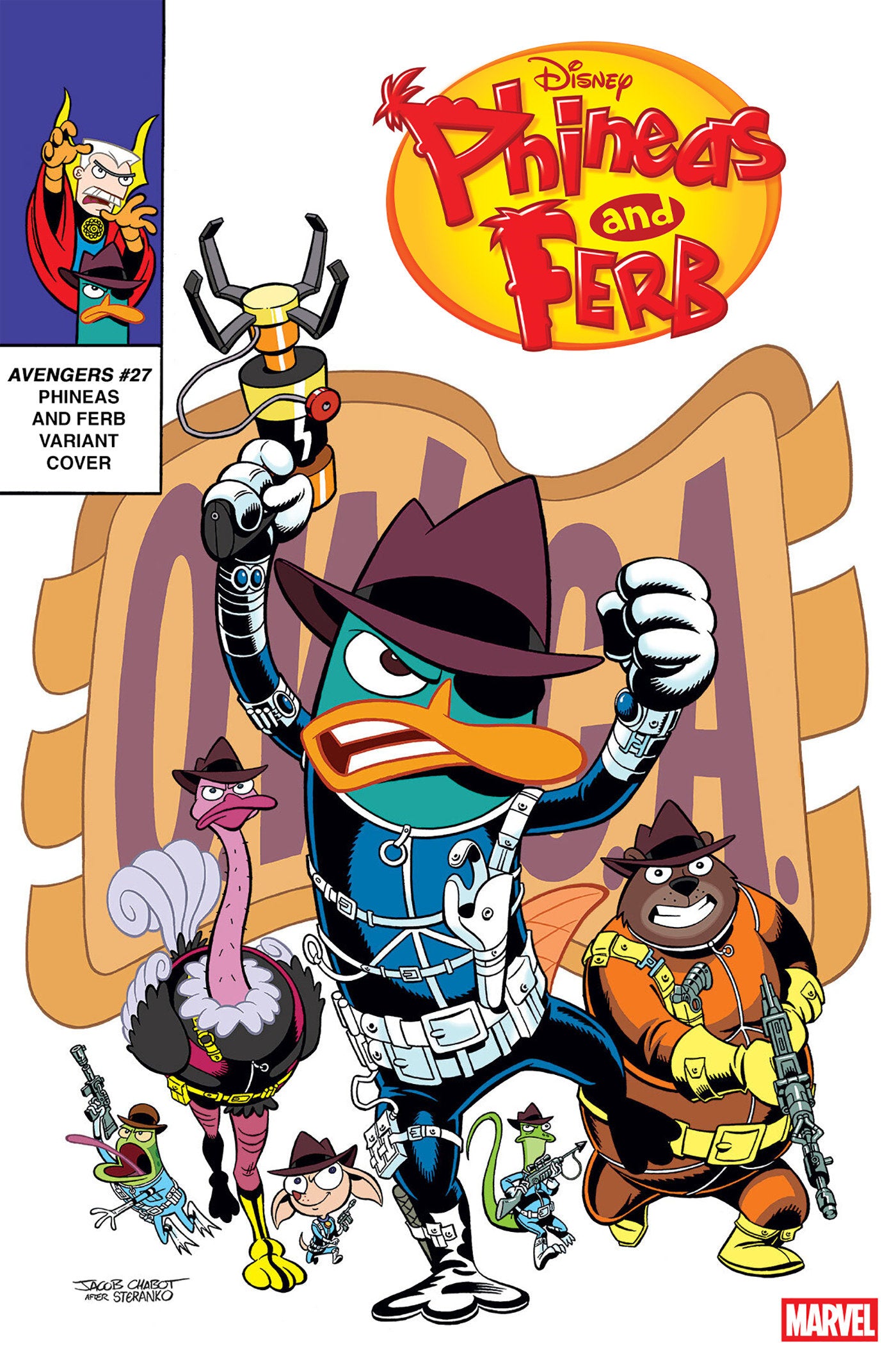 Avengers #27 Jacob Chabot Phineas And Ferb Variant [Doom] | Odin's Place