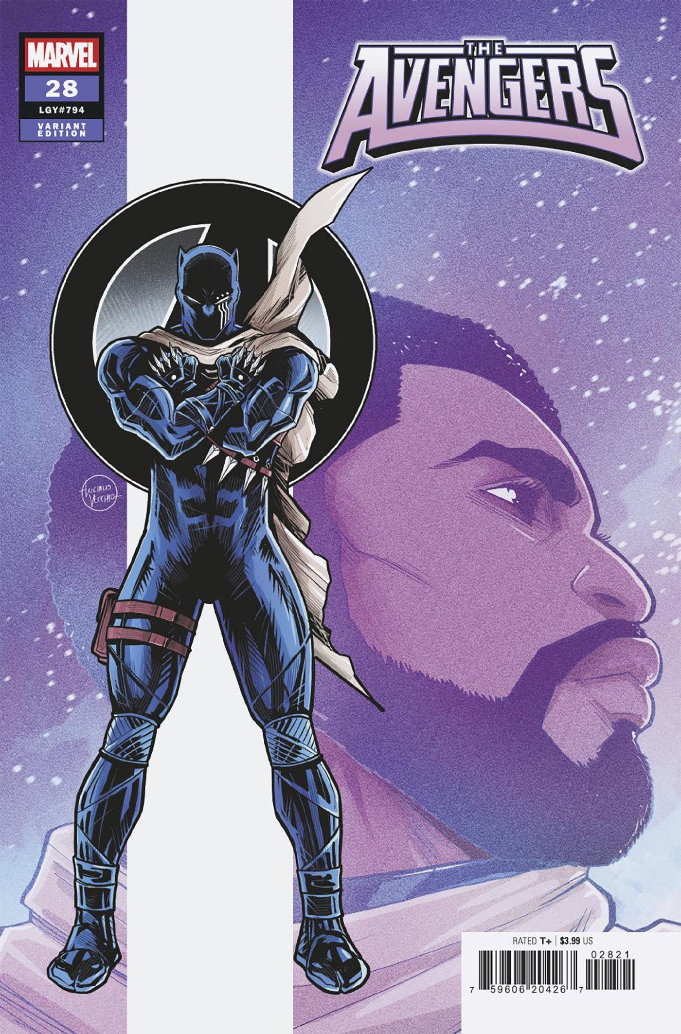 Avengers #28 Luciano Vecchio Black Panther Variant [Doom] | Odin's Place
