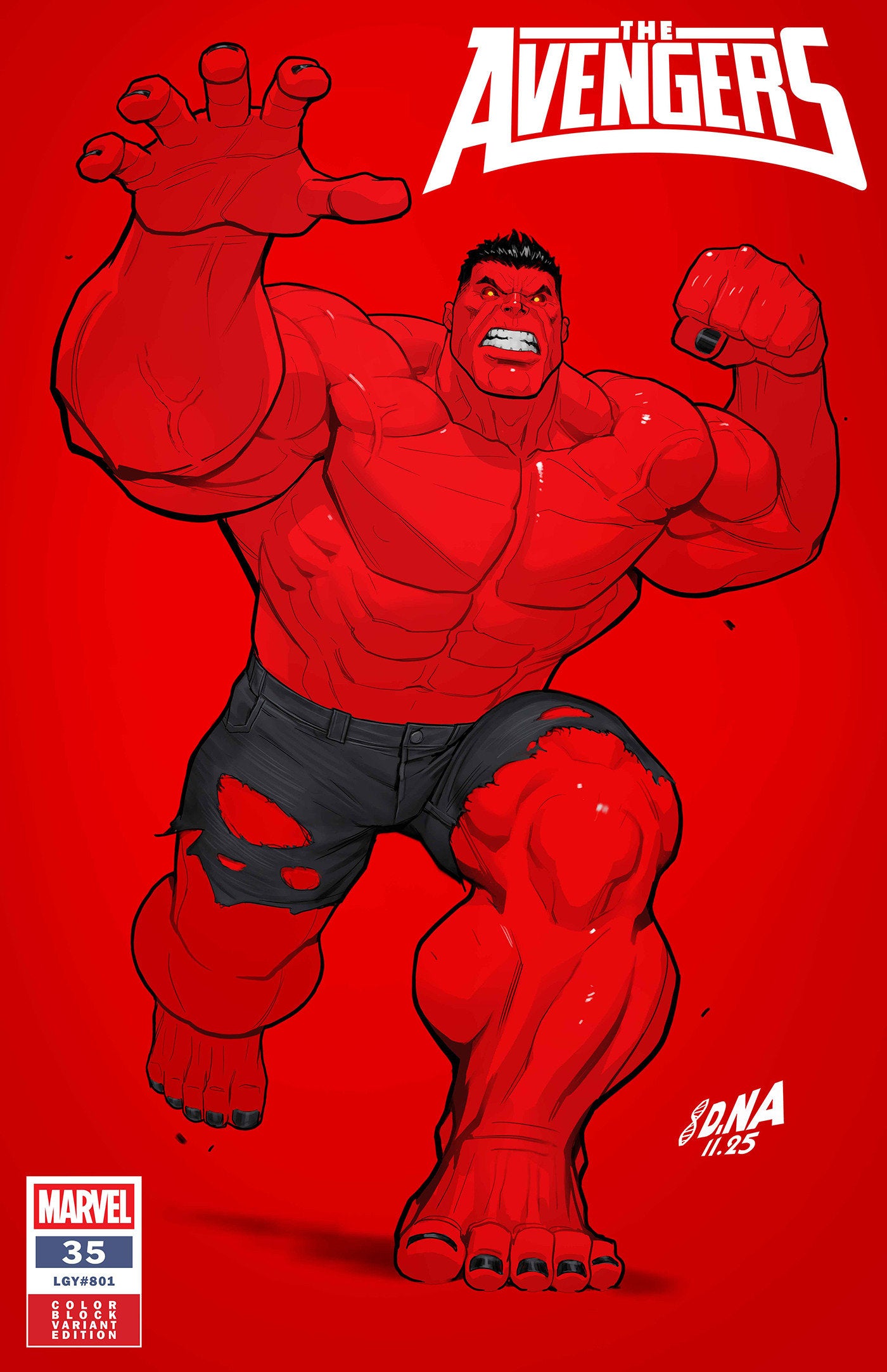 Avengers #35 David Nakayama Color Block Red Variant | Odin's Place