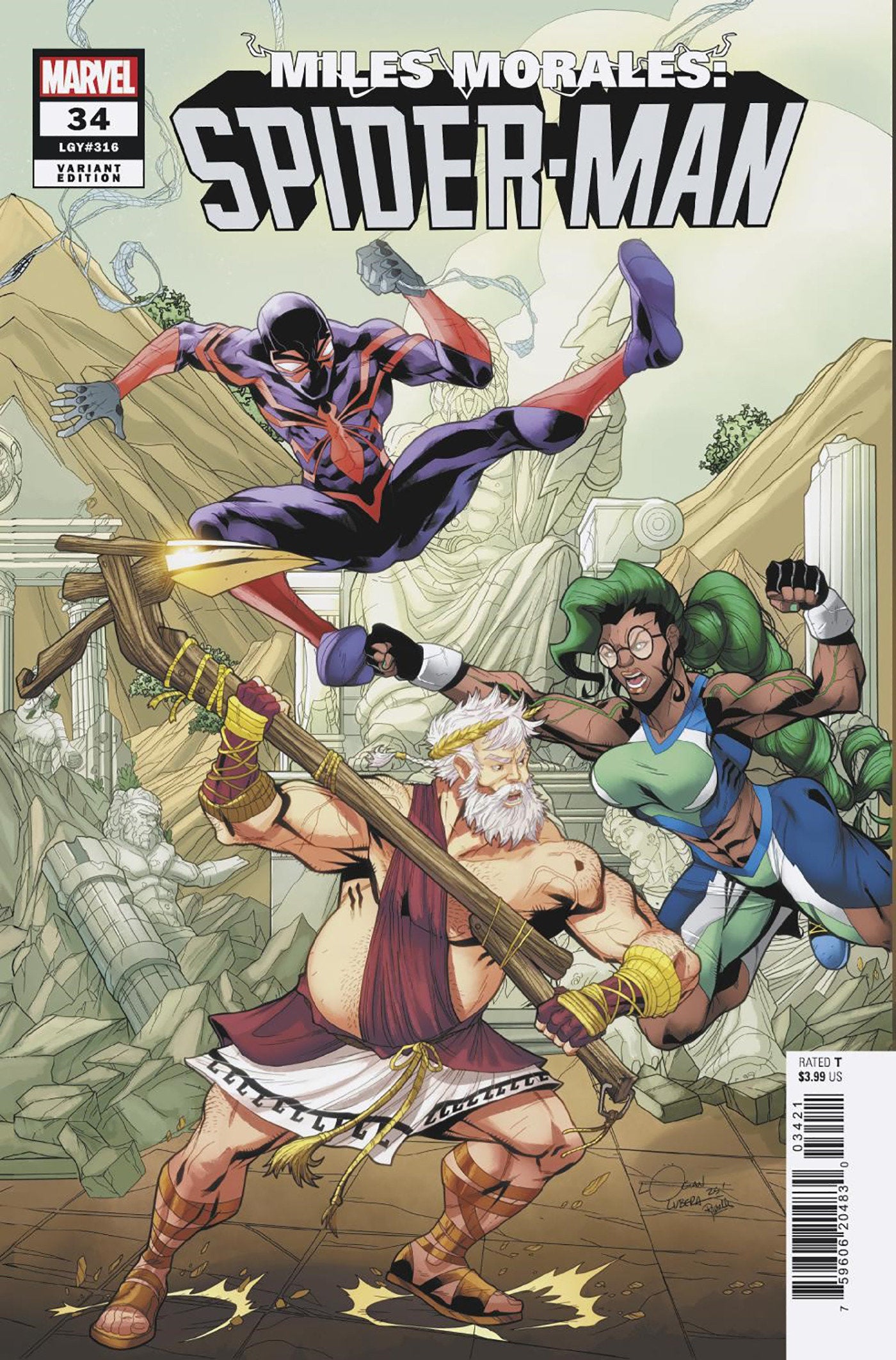 Miles Morales: Spider-Man #34 Logan Lubera 5-Part Connecting Variant | Odin's Place