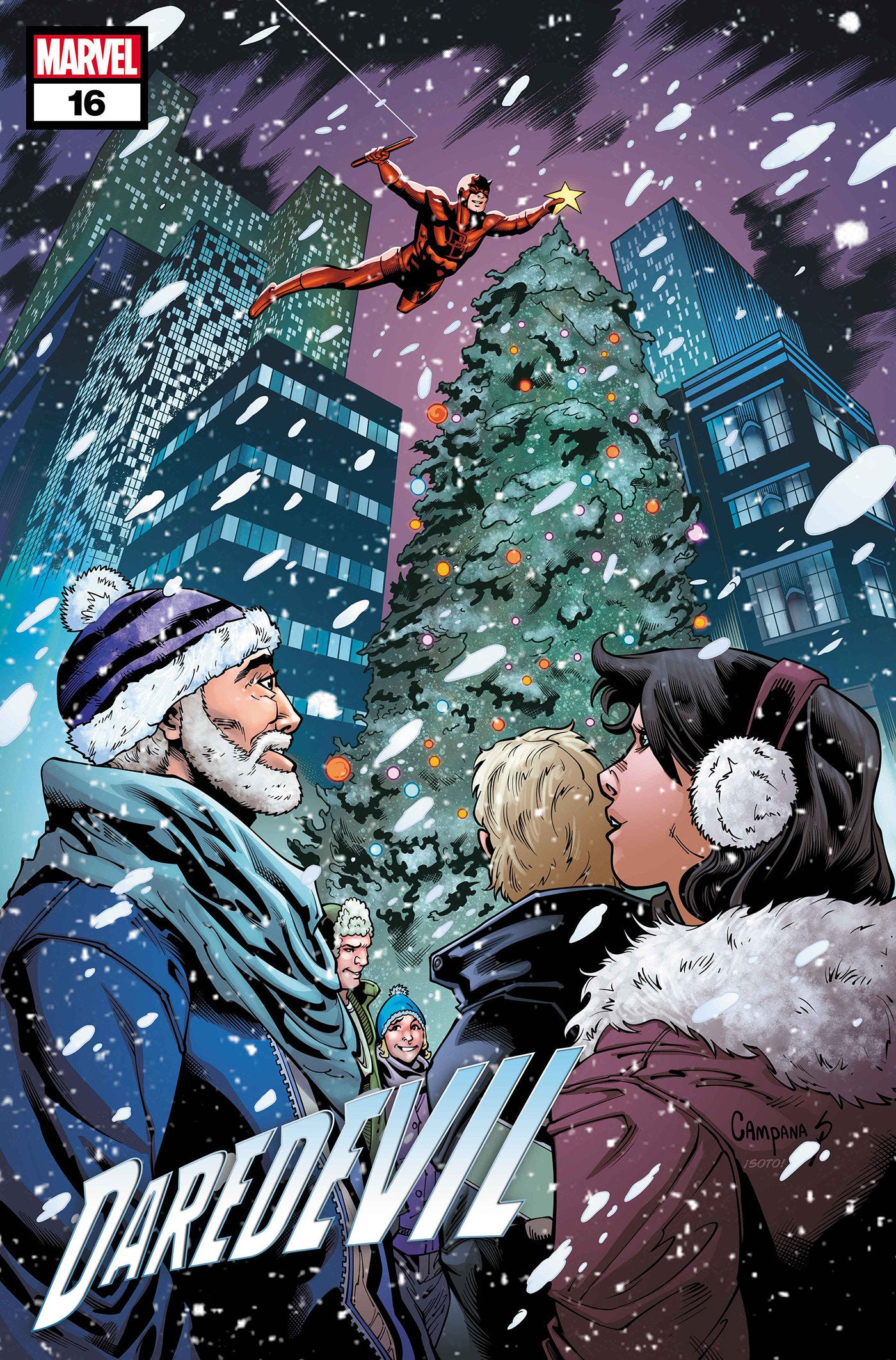 Daredevil #16 Chris Campana Winter Holiday Variant | Odin's Place