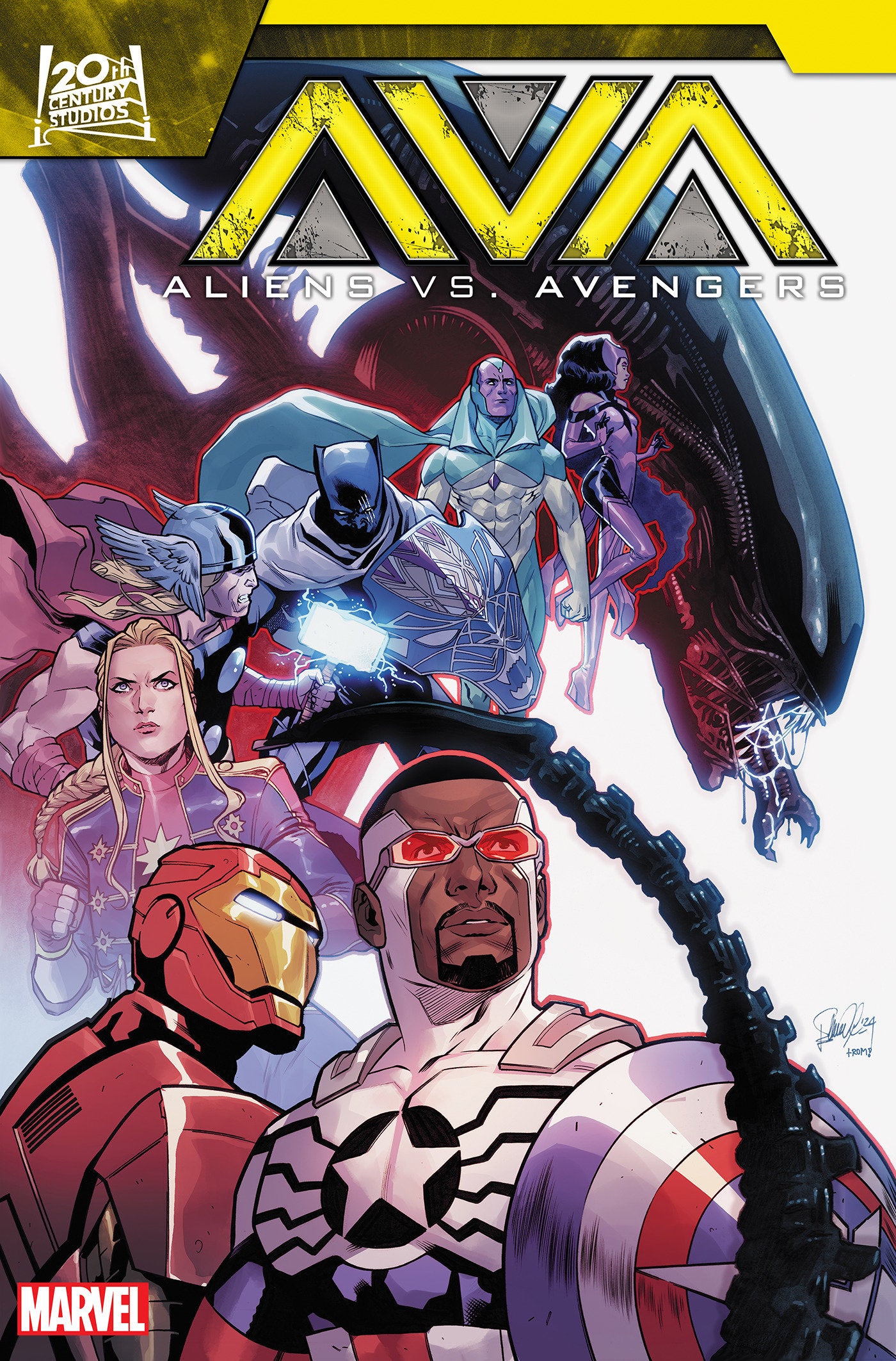 Aliens vs Avengers #3 (Of 4) Elena Casagrande Variant | Odin's Place