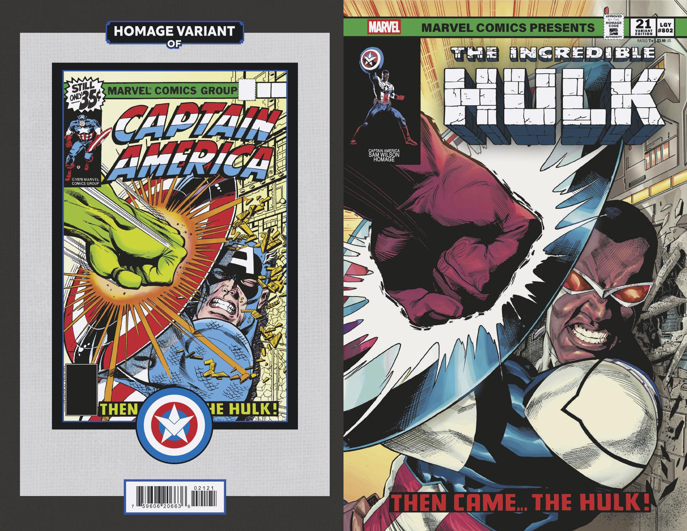Incredible Hulk #21 Geoff Shaw Captain America Sam Wilson Homage Variant | Odin's Place