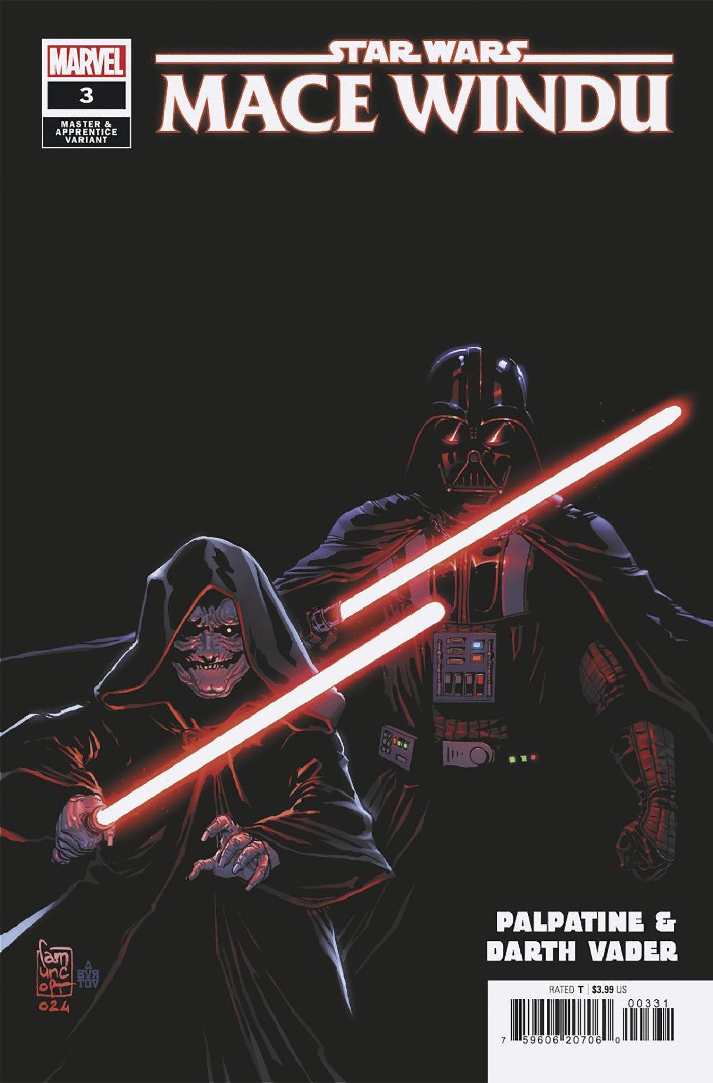 Star Wars: Mace Windu #3 Giuseppe Camuncoli Palpatine & Darth Vader Master & Apprentice Variant | Odin's Place
