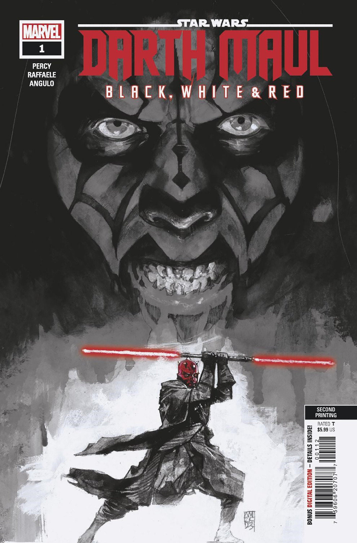 Star Wars: Darth Maul - Black, White & Red #1 Alex Maleev 2nd Print Variant | Odin's Place