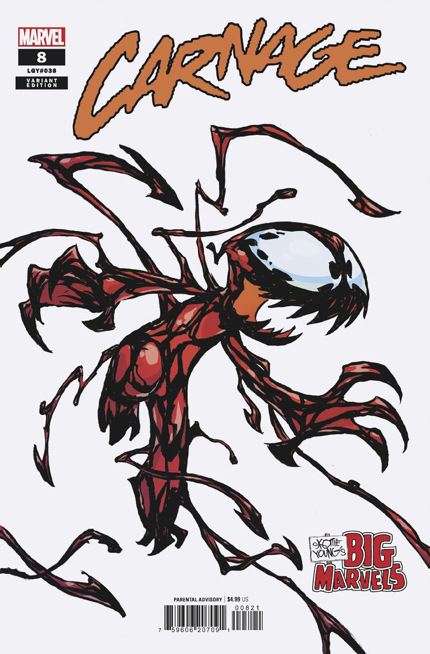 Carnage #8 Skottie Young'S Big Marvel Variant | Odin's Place