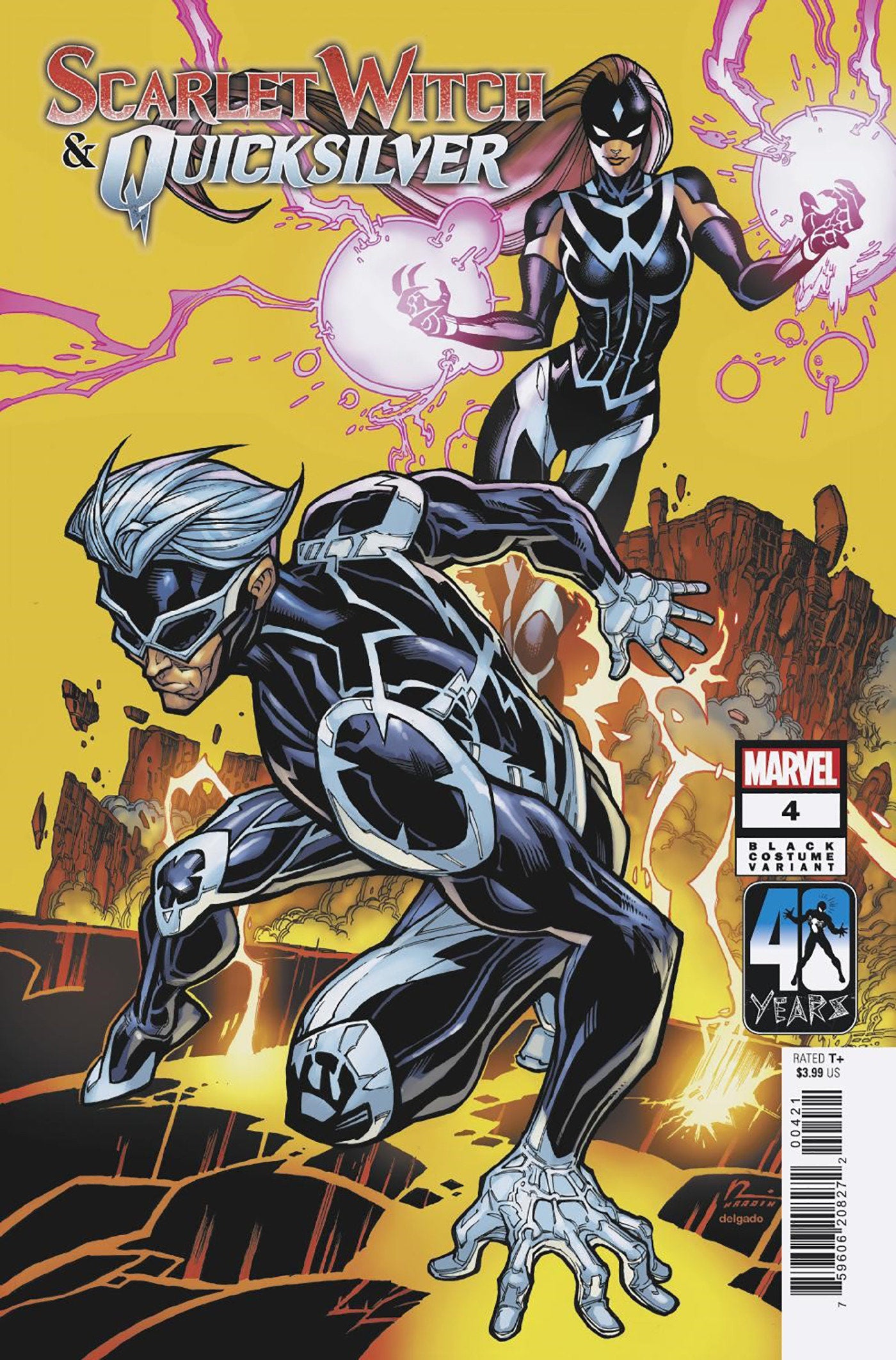 Scarlet Witch & Quicksilver #4 Chad Hardin Black Costume Variant | Odin's Place