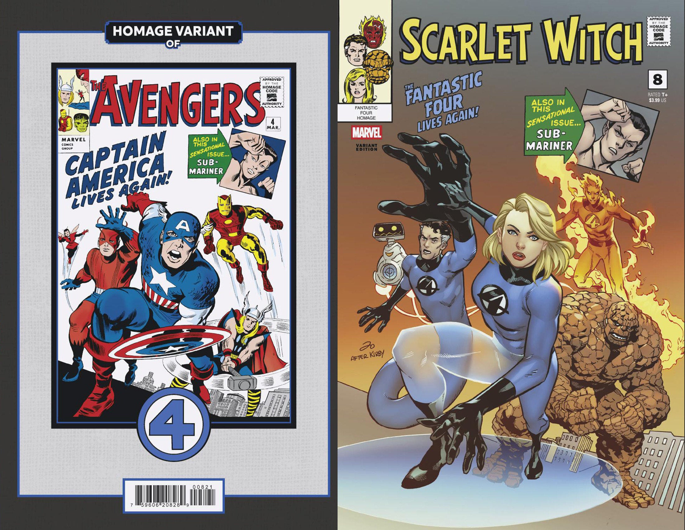 Scarlet Witch #8 Marcus To Fantastic Four Homage Variant | Odin's Place