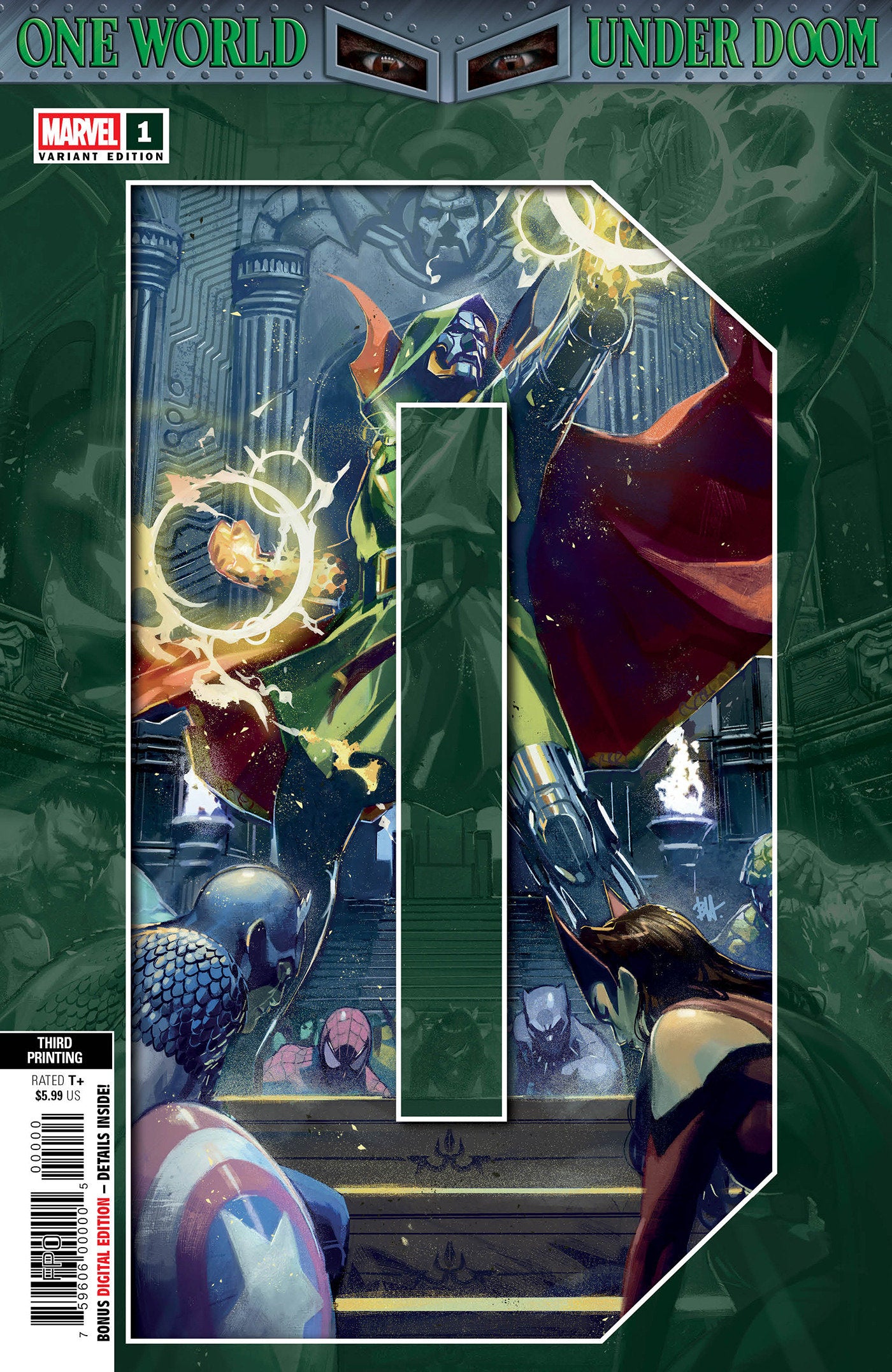 One World Under Doom #1 Ben Harvey 3RD Printing Variant | Odin's Place
