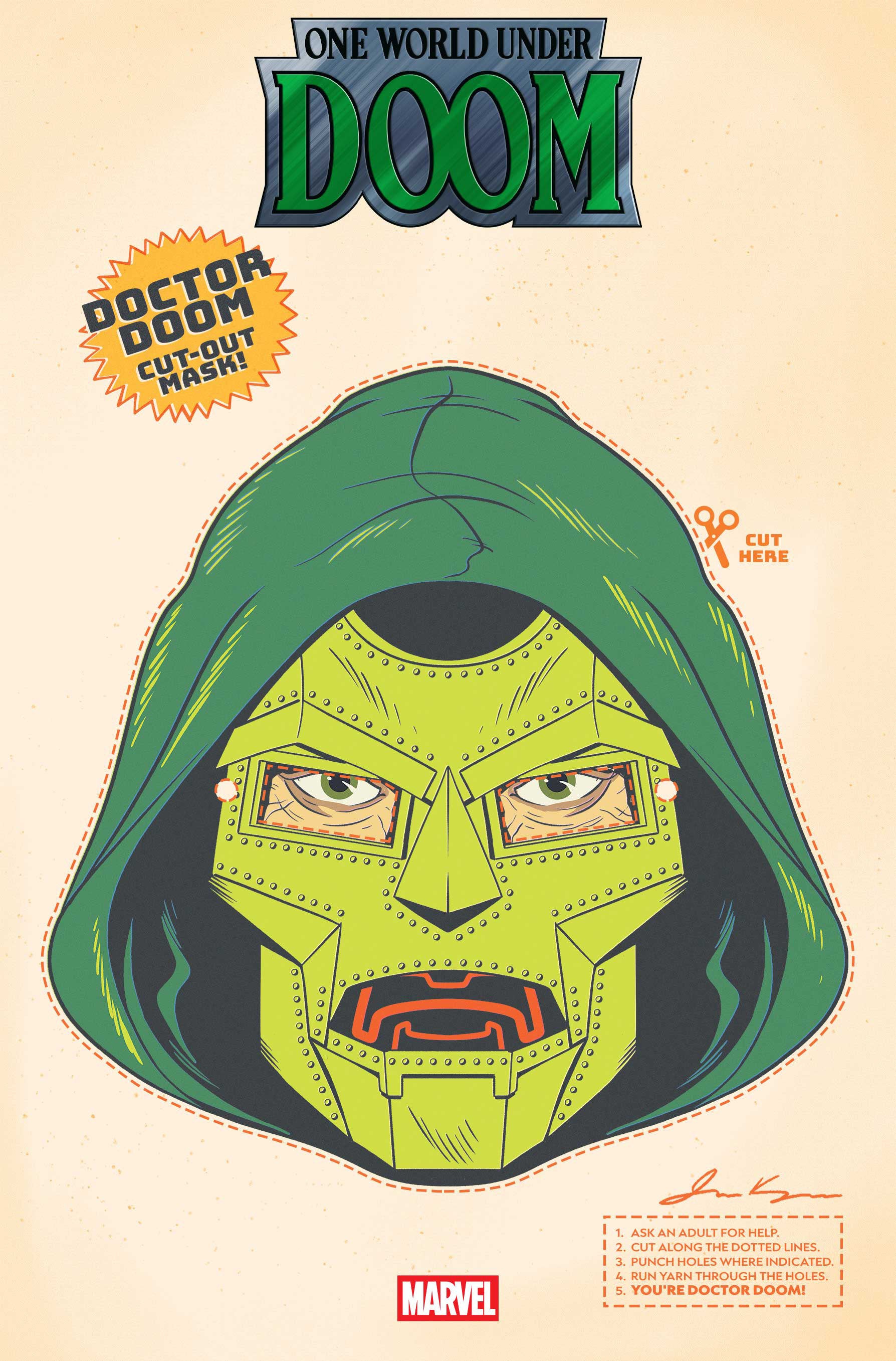 One World Under Doom #7 Retro Halloween Mask Variant | Odin's Place