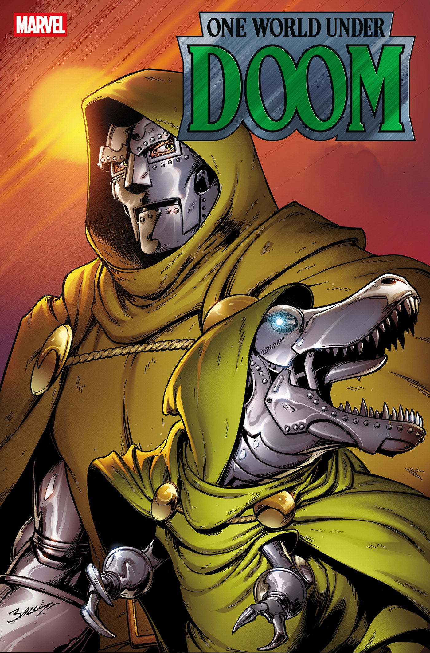 One World Under Doom #9 Mark Bagley Doomasaur Variant | Odin's Place