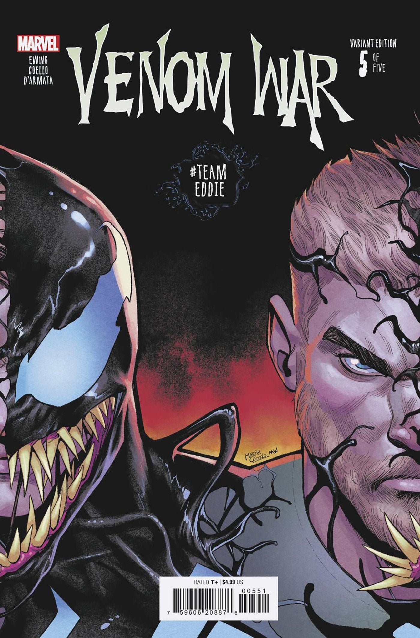 Venom War #5 Martin Coccolo Team Eddie Variant [Vw] | Odin's Place