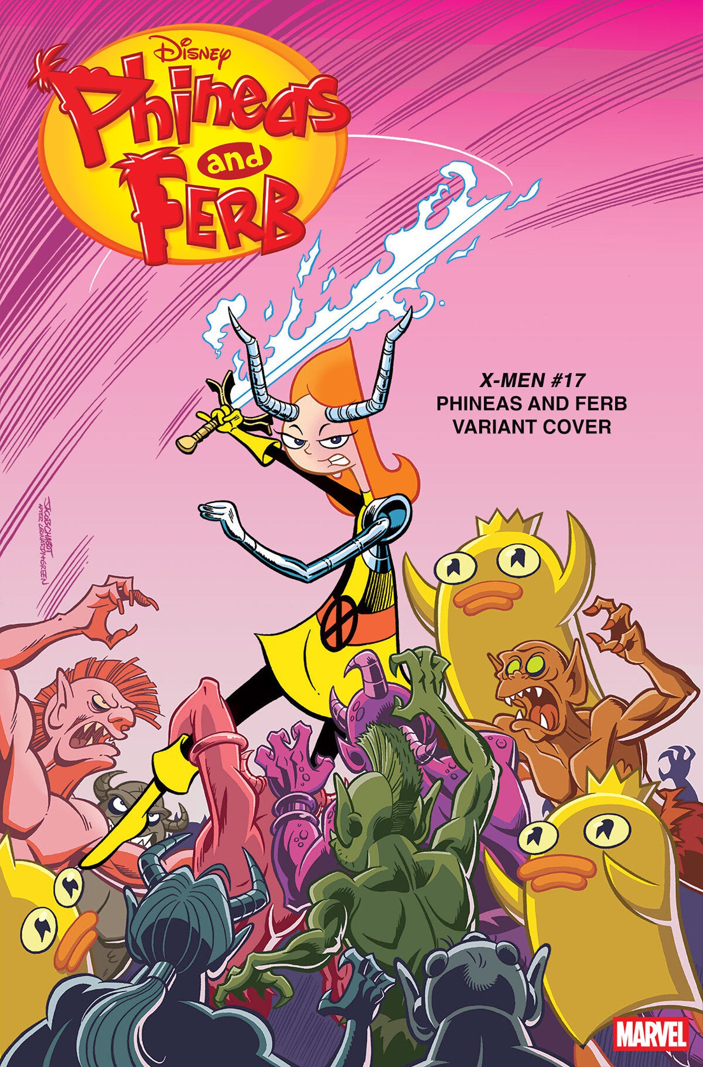 X-Men #17 Jacob Chabot Phineas And Ferb Variant | Odin's Place